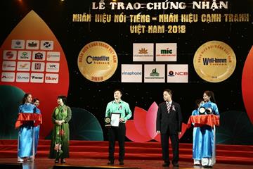 Tiến Nông vinh danh giải thưởng “Nhãn hiệu nổi tiếng, nhãn hiệu cạnh tranh Việt Nam” năm 2018.