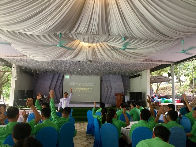 Tiến Nông tổ chức buổi tập huấn - đào tạo kỹ năng cho cán bộ công nhân viên Nhà máy dinh dưỡng cây trồng Bỉm Sơn3