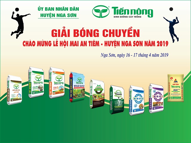 TIẾN NÔNG TÀI TRỢ GIẢI BÓNG CHUYỀN NAM TRONG LỄ HỘI MAI AN TIÊM – HUYỆN NGA SƠN – NĂM 20191